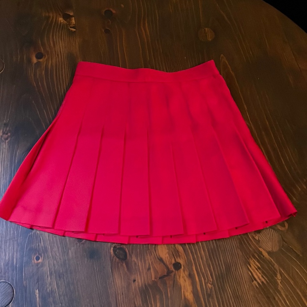 NEW American Apparel Schoolgirl Skirt RED S